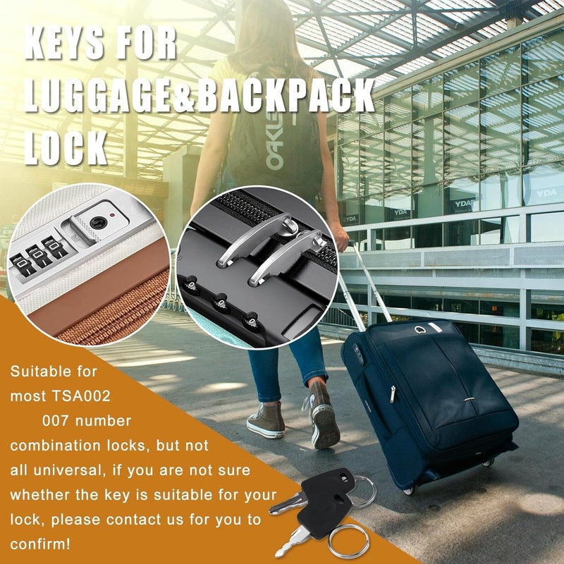 ZIYIZE TSA Key 002 007Universal Lock Key Master Suitcase with 2Pcs Rings for Forgotten Password Combinations of Luggage Locks, Luggage Lock Password Combination Forgetting Solution - Image 5